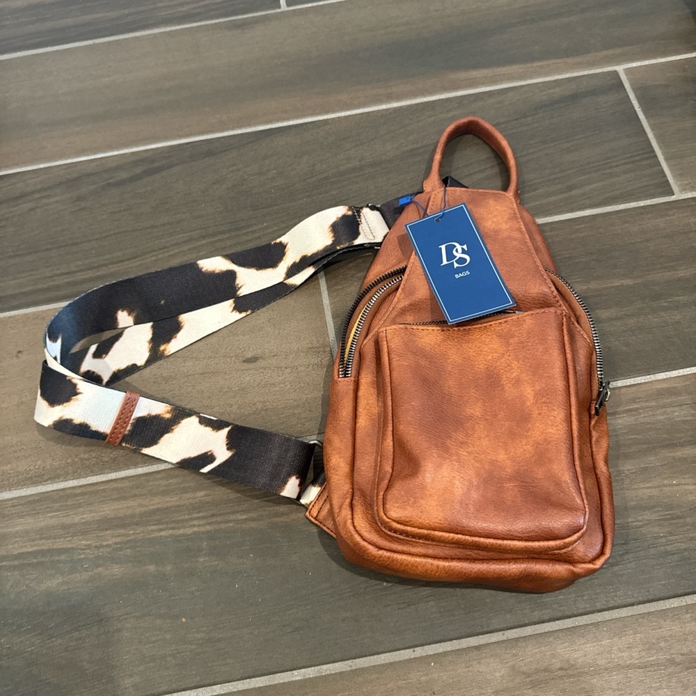 New DS Brownleather crossbody bag in Cognac #leatherbag